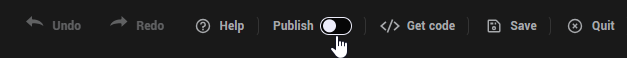 Activate the switch to publish your form
